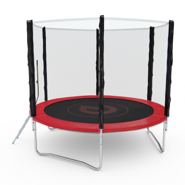 Батут с сеткой DFC PELPO 8ft с лестницей, RED - 3